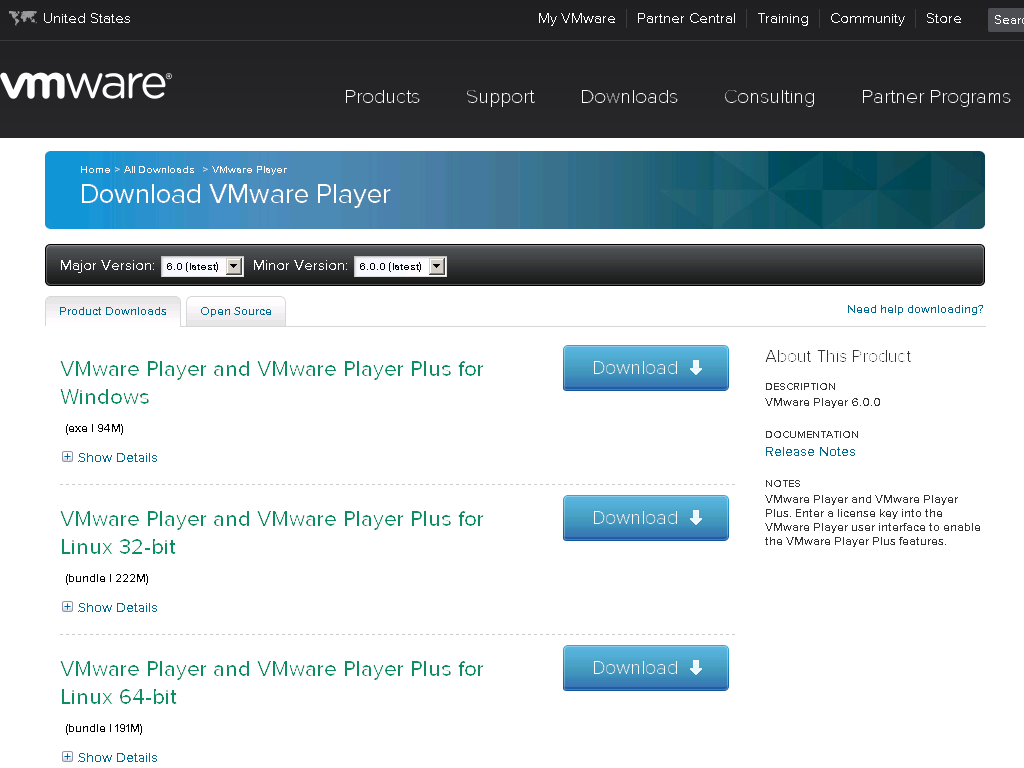 download vmware player free